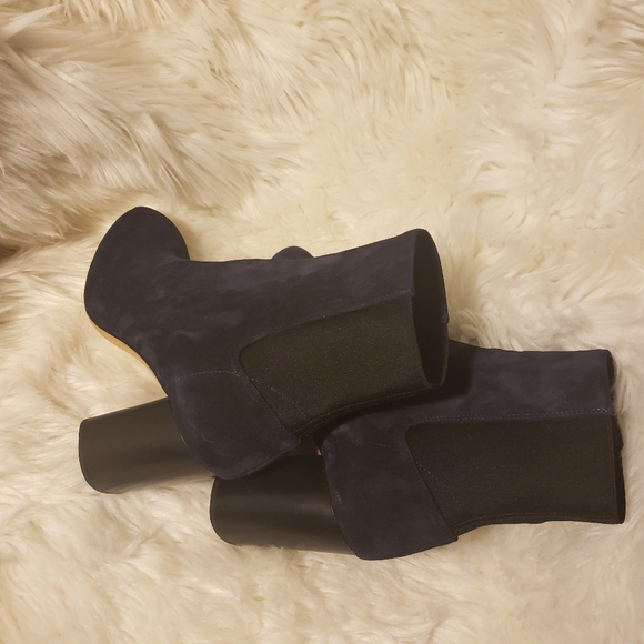 Rag & Bone navy blue suede agnes ankle boots - Picture 4 of 7